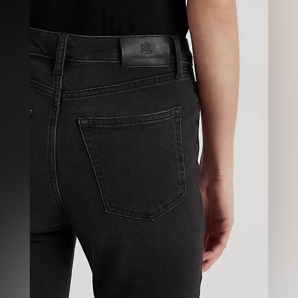 NWT RALPH LAUREN WOMEN HIGH-RISE SKINNY ANKLE JEANS PETITE SIZE BLACK - Picture 12 of 12